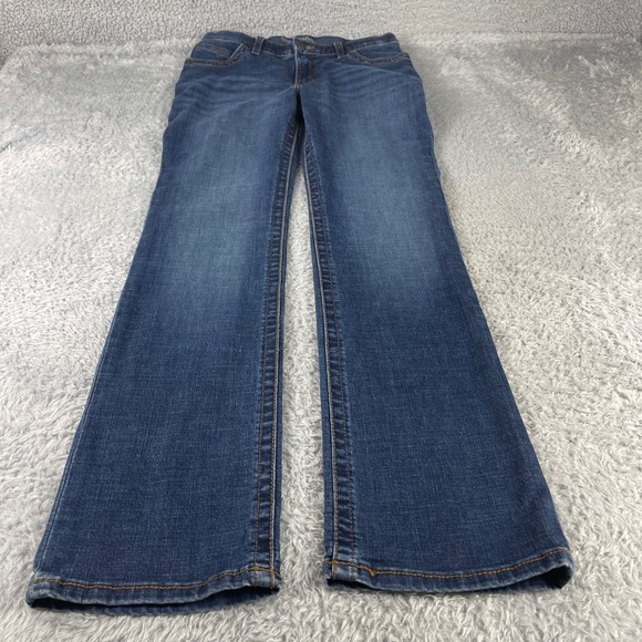 Wrangler Willow Jeans Womens 10W x 34 Bootcut Dark Wash Denim - Picture 1 of 11